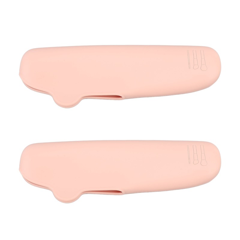 2PCS Silicone Makeup Brush Holder Waterproof Soft Portable Cosmetic Storage
