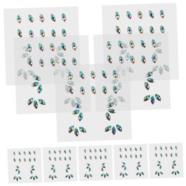 TOVINANNA 10sheets Face Jewels Stickers of Glitter Face Gems Festival Temporary Eye Body Stickers