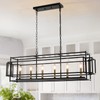 JWLUYN 6-Light Black and Gold Kitchen Island Lighting: 44 Inch