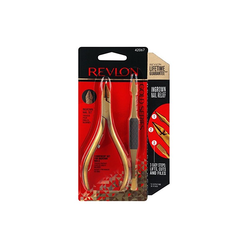 Revlon Gold Series Ingrown Away Set, includes Toenail Nipper and