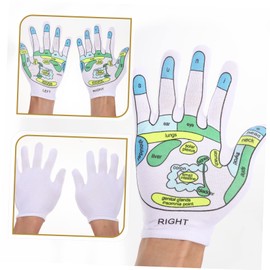 Homoyoyo Foot Massager 1 Pair Acupressure Printed Gloves Spandex Household White Miss Appendix