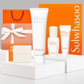 Sulwhasoo Tinnitus Cream 50ml single item special set (+3 types included) Moisturizing tone-up sunscreen without white cast / 설화수 상백선크림 50ml 단품 기획 세트 (+3종내장) 수분 톤업 선크림 백탁없는
