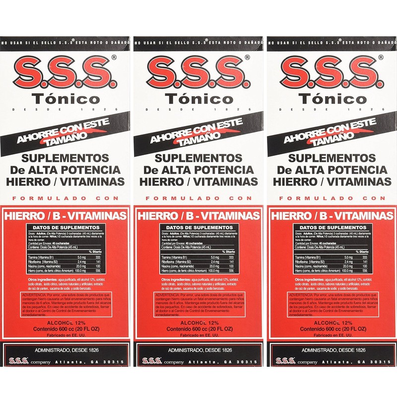 SSS Company SSS Company S.S.S. Tonic Liquid Large, Large 20
