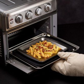 Wagensteiger SUS304 Stainless Steel Serving Platters, Rectangle Metal Dinner Plates with Handles, Decorative Tray, Cheese Board, Compact Size for Appetizer or Side Dishes (9.25 x 8.27 inches)