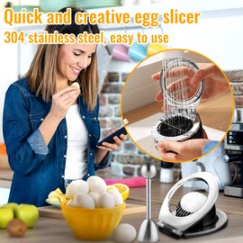2 Stück Eierschneider für Hart Gekochte, Eierschneider Cutter, Eiercracker und Eieröffner, Deal für Die Zubereitung Von Salaten Und Sandwiches, Kochsaucen, Pizza
