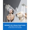 INAVAMZ 2-in-1 Shower Head with Handheld Combo: 2.5GPM Rainfall Shower