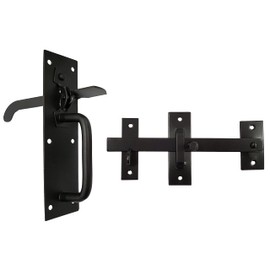 Keypak Suffolk Thumb Gate Latch Catch, Ideal for Wooden Garden Gate, Garage & Shed Doors, Weather Resistant - Black