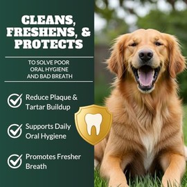 Polvo Dental Natural para Eliminar La Placa: Cuidado Dental Y Tratamiento Del Mal Aliento para Perros Y Gatos. Polvo Limpiador para Dientes Y Encías S