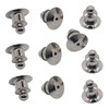 10 Piece Deluxe Round Clutch Silver Lapel Pin Clasp, Silver