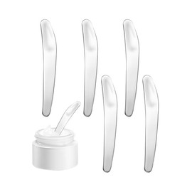 5Pcs Mini Metal Cosmetic Spatulas, Makeup Spoon Skincare Spatula Mixing and Sampling Makeup Beauty Tools for Facial Cosmetic, Face Mask Beauty Accessories