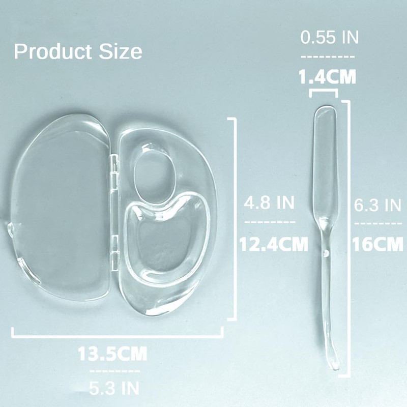180 Degree Hand Makeup Makeup Mixing Palette with Transparent Spatula