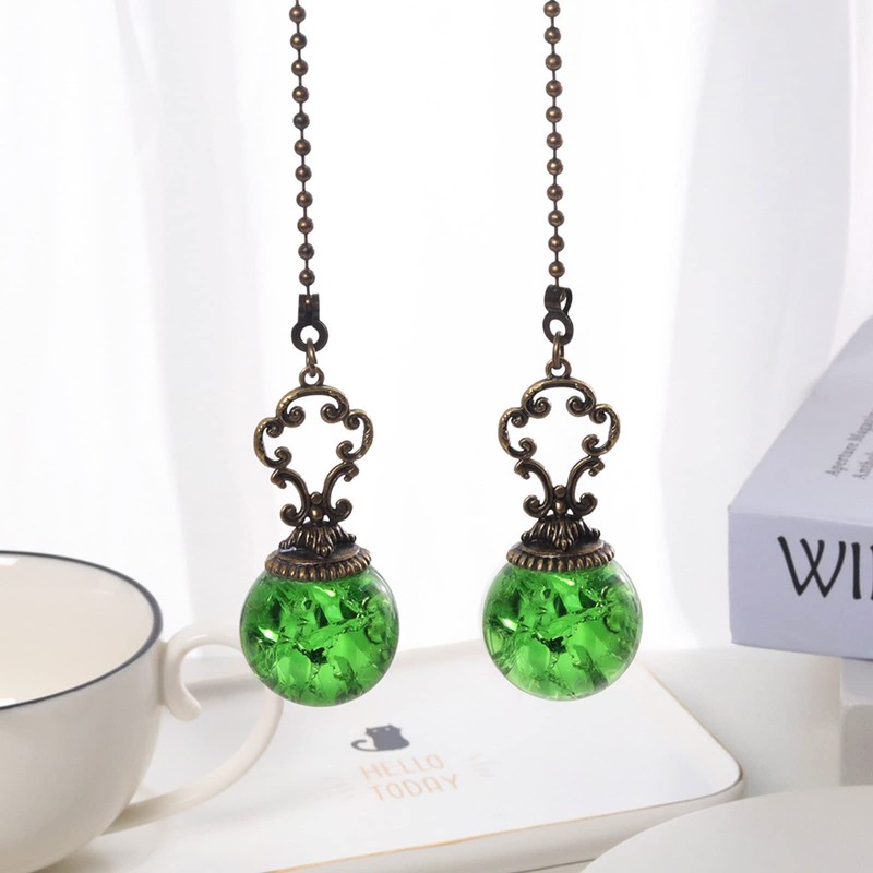 Ceiling Fan Pull Chain, Decorative Crstal Fan Pull Chain Extension,