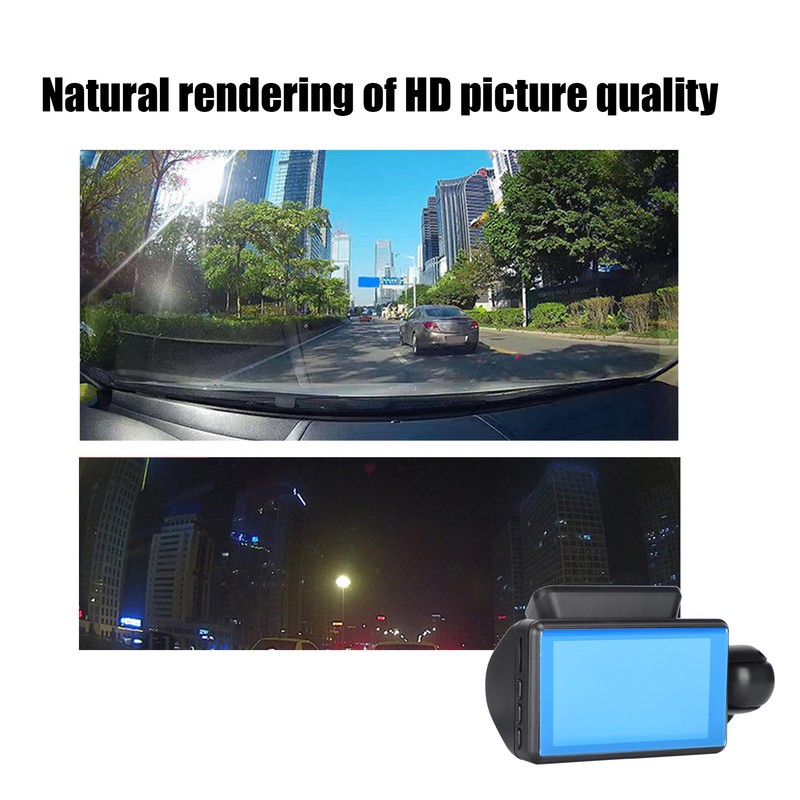 Driving Recorder IPS HD 1080P 3‑Inch Detachable Rotatable Lens Car