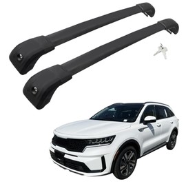 Car Roof Rack Cross Bars Compatible with 2021-2023 KIA Sorento and Sorento Hybrid (Fit for Flush Side Rails), Aluminum Lockable Roof Cross Bars for Kayak Bike Rooftop Cargo Carrier Bag Basket Luggage