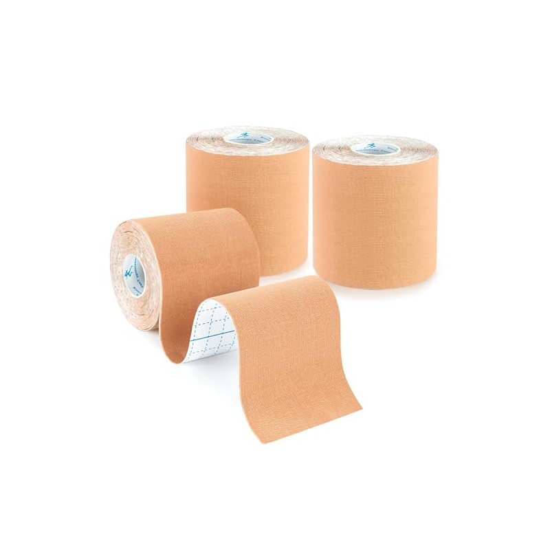 3 Rolls Wide Kinesiology Tape 7.5cm X 5m, Physio Tape