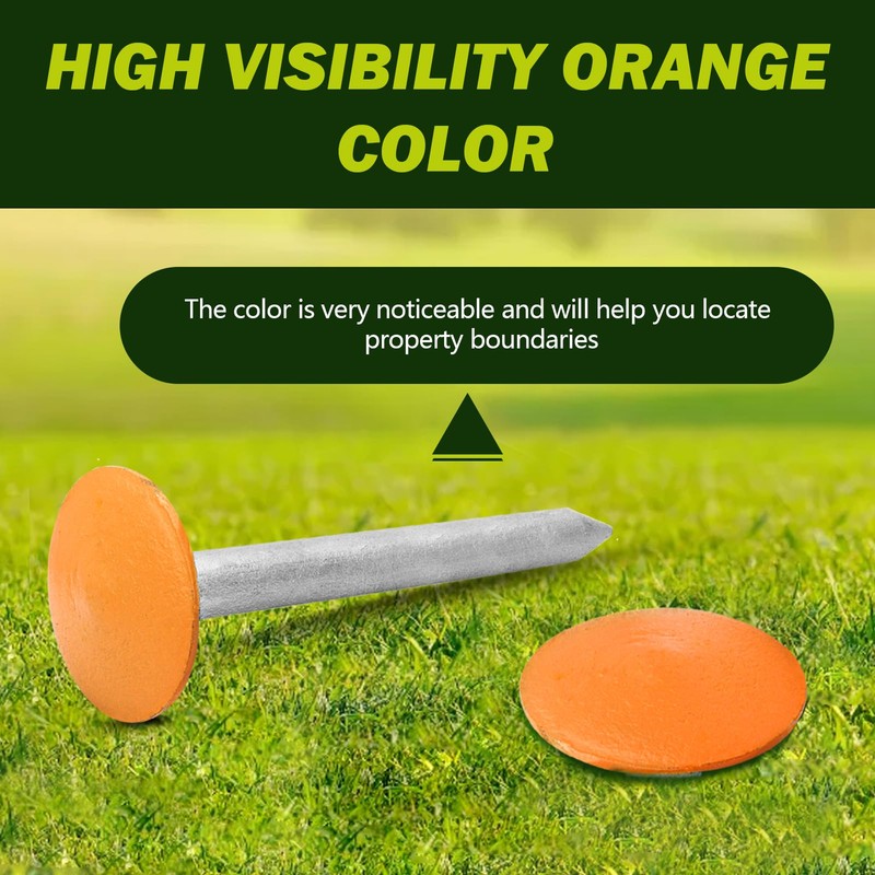 Survey Stakes Galvanized Steel Property Markers, Heavy Duty Survey Markers,