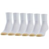GOLDTOE Women's Classic Turn Cuff Socks, Multipairs, White (6-Pairs), Shoe