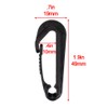 Wingless Snap Bungee Hook – 1/4 Inch Black Heavy Duty