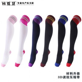 Compression Running Over-the-Knee Socks for Marathon & Exercise Leg L-XL (Size 41-45)/Pink 3ea