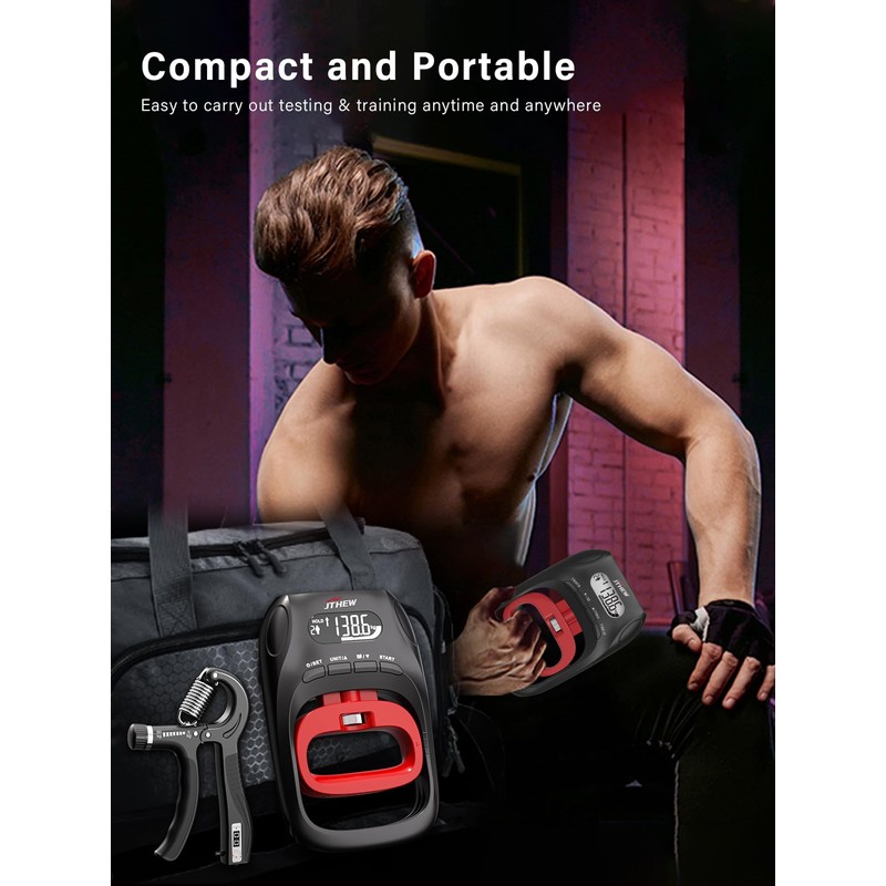 Grip Strength Tester Trainer - Electronic Hand Dynamometer of 400lbs/180kg