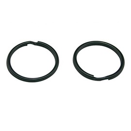 Amanaote Metal Black 1" Key Ring Chain Split Ring Pack of 30