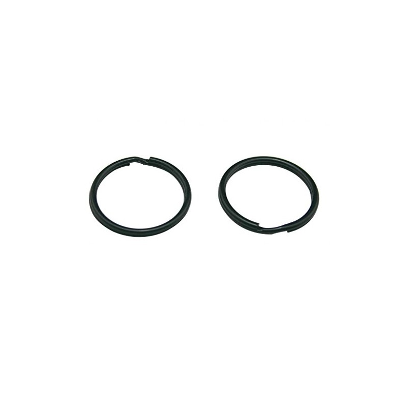 Amanaote Metal Black 1" Key Ring Chain Split Ring Pack