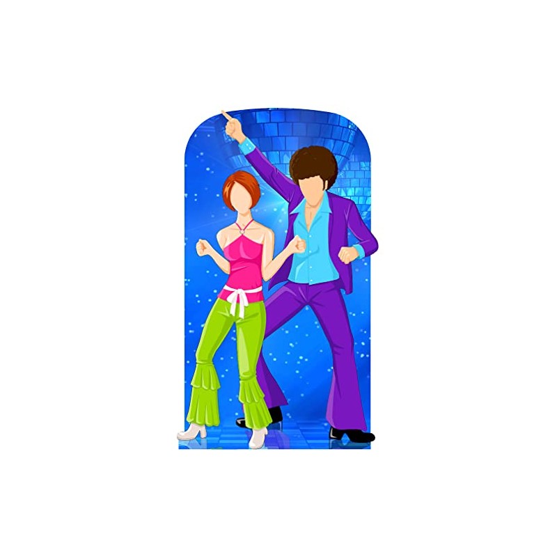 SS11047 Disco Couple Dancing Stand in Cardboard Cutout Standee Standup