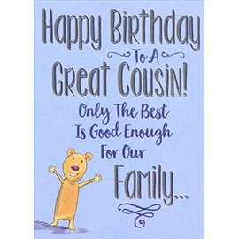 Designer Greetings Only The Best is Good Enough Birthday Card for Cousin