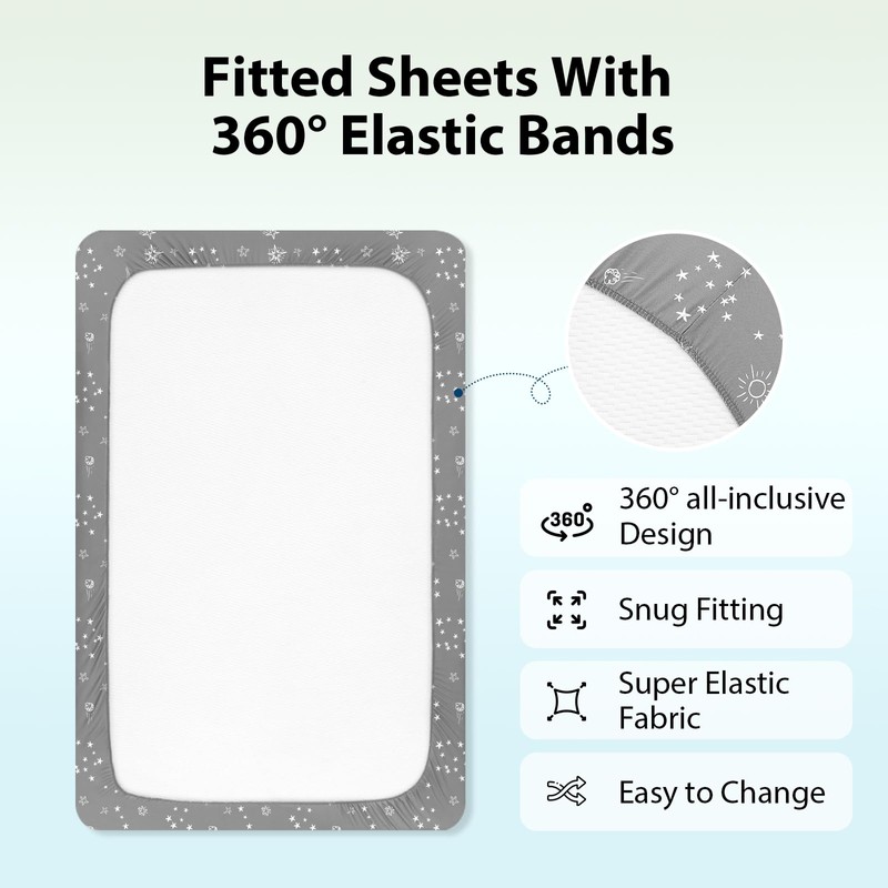 Unnivoll Cot Sheets 120 x 60 cm Fitted Super Soft