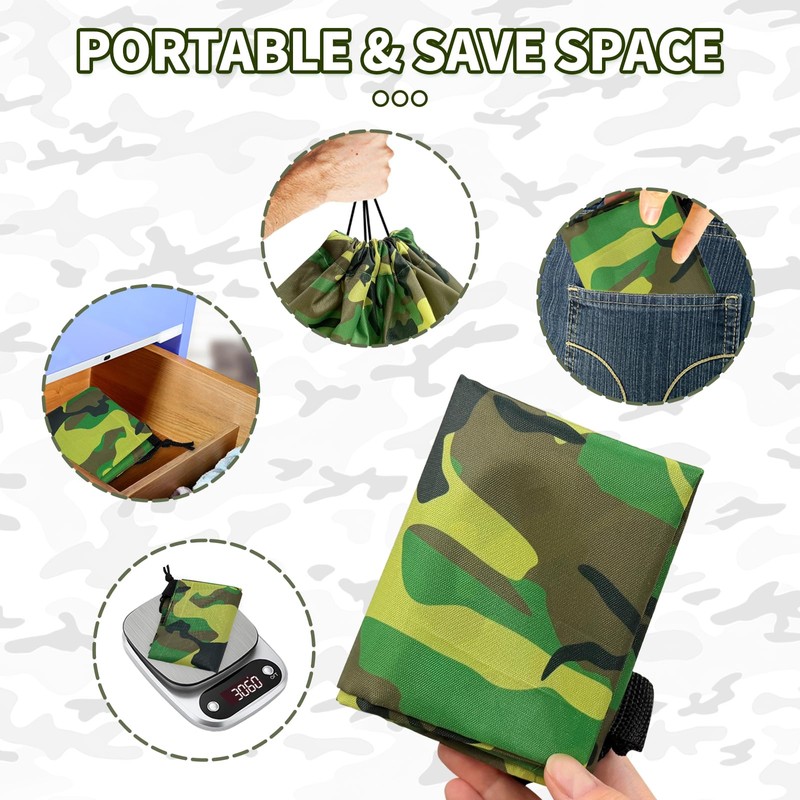YUQILIN 120pcs drawstring bags bulk, drawstring backpack bulk camouflage drawstring