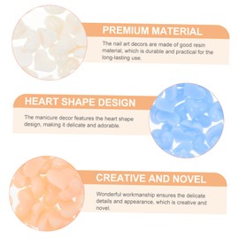 BIUDECO DIY Heart Nail Charms Resin Nail Art Decorations Manicure Charms for Young