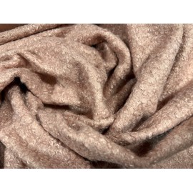 Bouclé Knit Heavyweight Coat Jacket Fabric,mper metre - Plain - Nude