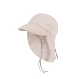 Petinard Label Muslin Peaked Cap Sun Hat with Neck and Ear Protection UV Protection (UPF 50+) for Babies and Children - Unisex, beige, 52