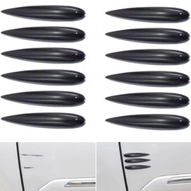 YUWENW Vortex Generator Car 12-Piece Set Universal Door Wind Noise Reduction Scratch Protection Clear Side Scratch Prevention Easy Installation and Removal Shock Resistant Bumper Corner Rear Edge