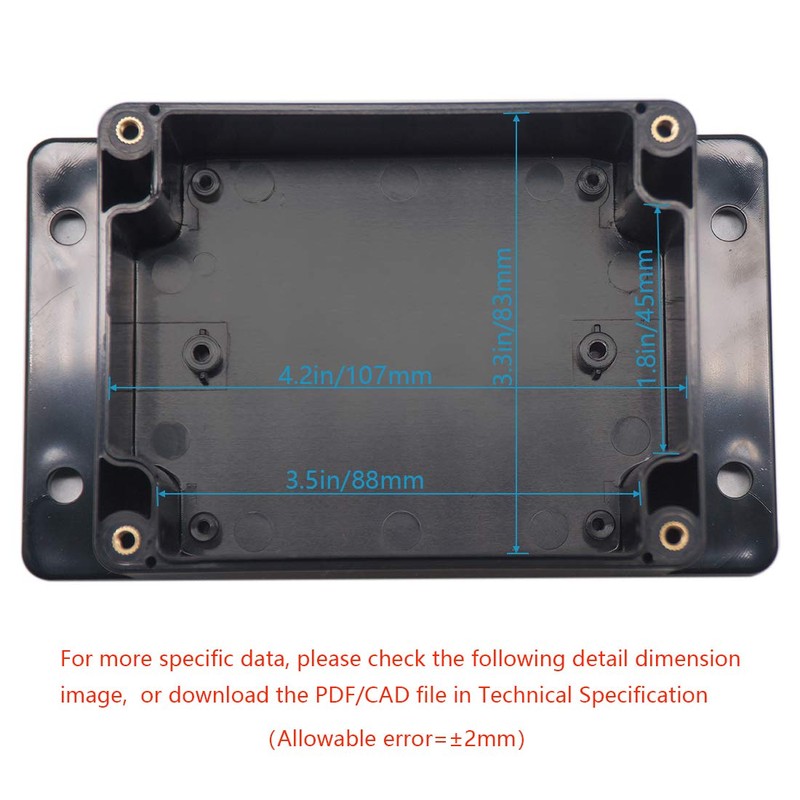 Zulkit Junction Box ABS Plastic Dustproof Waterproof IP65 Universal Electrical