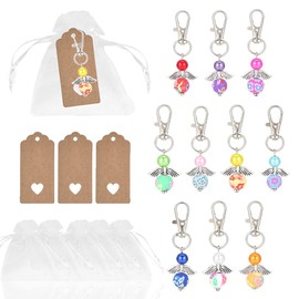 Dtoterul Guardian Angel Pendants, 20 Pieces, Wedding, Christening Pendant, Guardian Angel Keyring, Pearl Angel Pendant, Guest Gifts, Guest Gift, Angel for Gifts, Communion