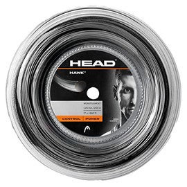 HEAD Unisex Adult Hawk Roll 200 Tennis String, Black, 17