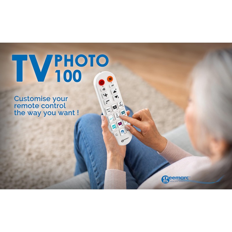 Geemarc TV Photo100 - Universal Remote Control Equipped with 10