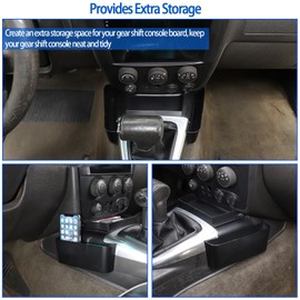 Gear Shift Organizer Tray Fit for Hummer H3 2005-2009, Center Console Shifter Storage Box, ABS Storage Tray, Create Extra Storage Space for Driver and Passenger (Fit for H3)