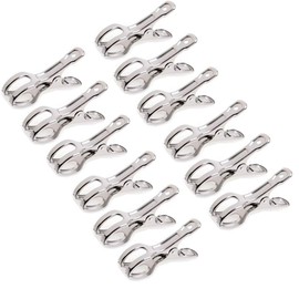Towel Pegs,Beach Towel Clips Windproof Large Pegs Stainless Steel Clothes Hanging Peg for Sunbed Towel Or Heavy Laundry 12pack 8.5cm