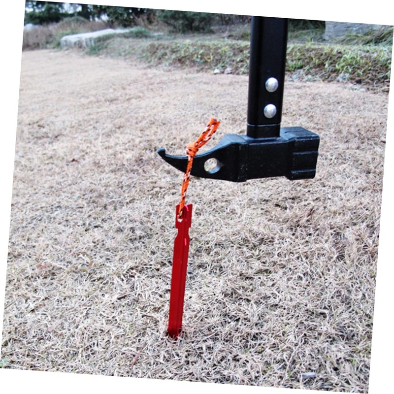 WOONEKY 10pcs Tent Pegs Aluminum V-Shape Stakes Snow Tent Stakes