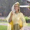 Relaxdays Set of 13 Rain Ponchos, 100% plastic, Yellow, 120