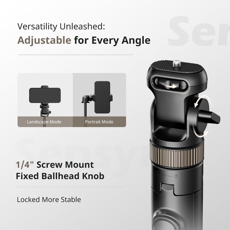 Sensyne 72" Extendable Tripod for iPhone & Selfie Stick with