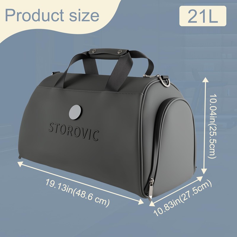 STOROVIC Deodorizing Travel Bag - Multi-Compartment, Water-Resistant, Odor Elimination for
