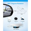 CUNCUI 2pcs Fan Shaped Blind Spot Mirror, 360 Degree Adjustabe