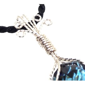 Montana Coloured Crystal Glass Divine Wire Wrapped Pendant