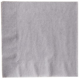 Creative Converting Beverage Napkin 2PLY, Shimmering Silver