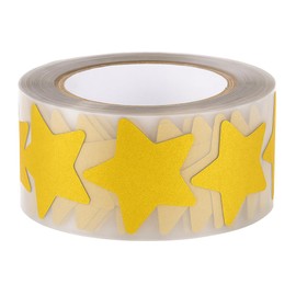 500 Gold Foil Star Stickers Roll – Shiny Glitter Metallic Reward Stickers for Packaging Seals, Crafts, Gift Wrapping, Wedding Favors, Party Decor & Tag Labels