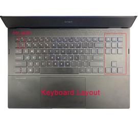 Silicone Keyboard Cover Skin Compatible for HP OMEN 16.1" 16t-wf000 16-wf0097nr 16-wd0063dx 16z-xf000 16-xf0033dx 16-xf0087nr 16z-xd000 16-xf0087nr, HP OMEN 16-u0097nr 16t-u000 Series Laptop (Black)