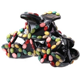 Hair Claw Jaw Pin Butterfly Clip Jet Acrylic Hair Styling Accessories Gift for Women Girlfriend Mom (MultiColor)